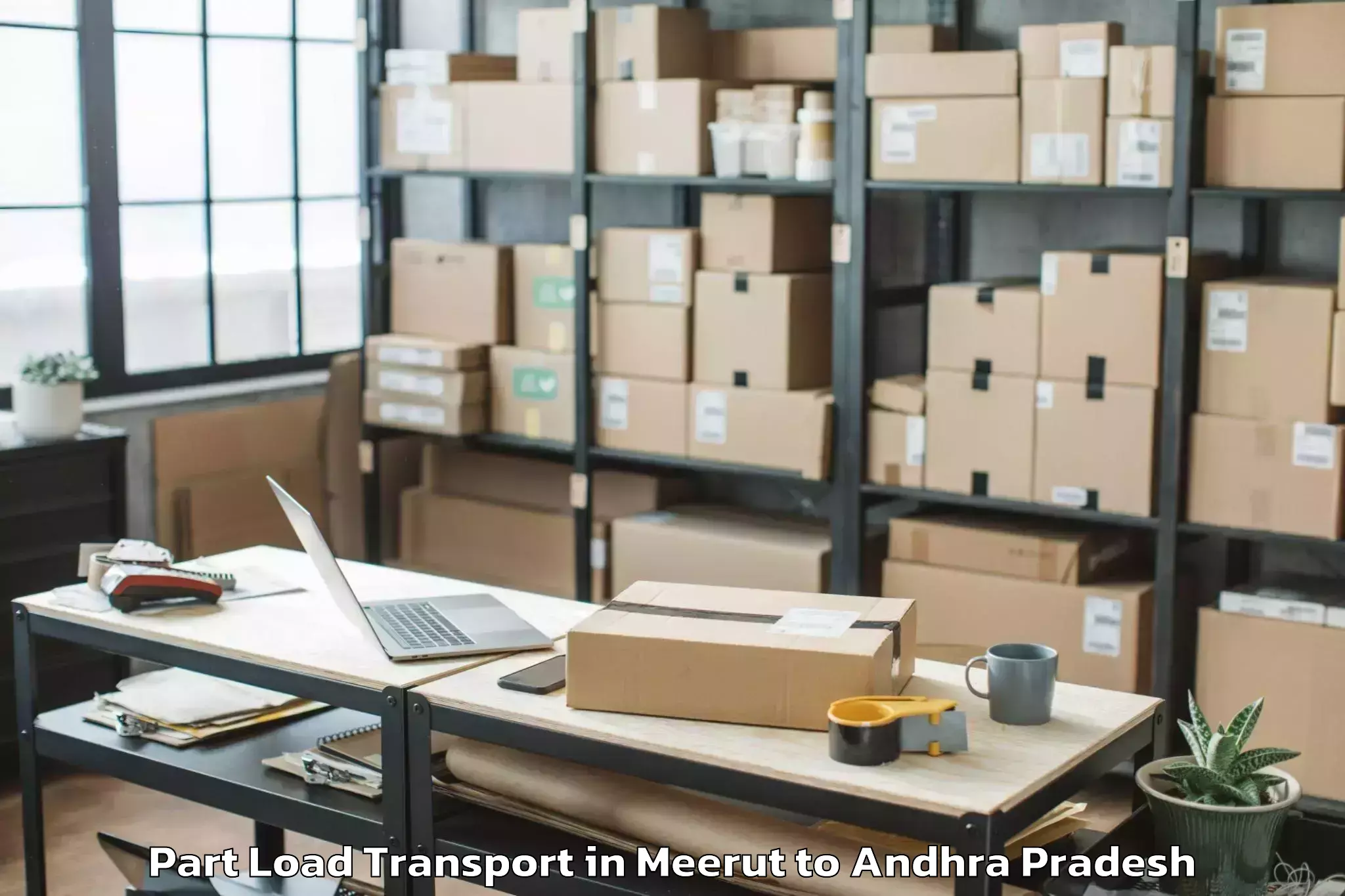 Book Meerut to Rayavaram Part Load Transport Online